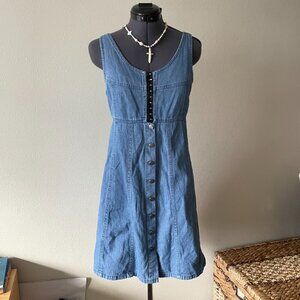 90s y2k denim summer dress | size s/m